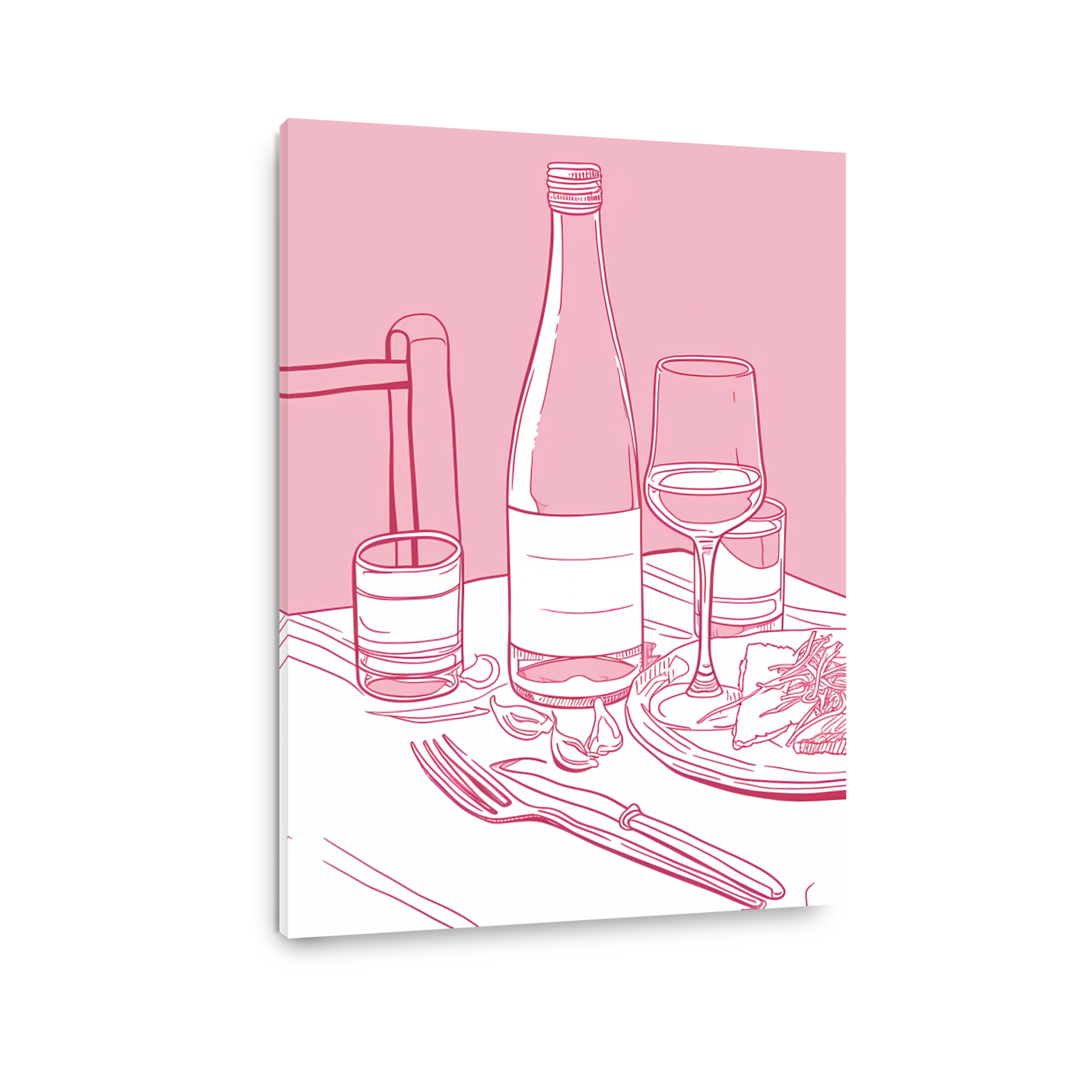 Elegant Still Life of Food and Drink