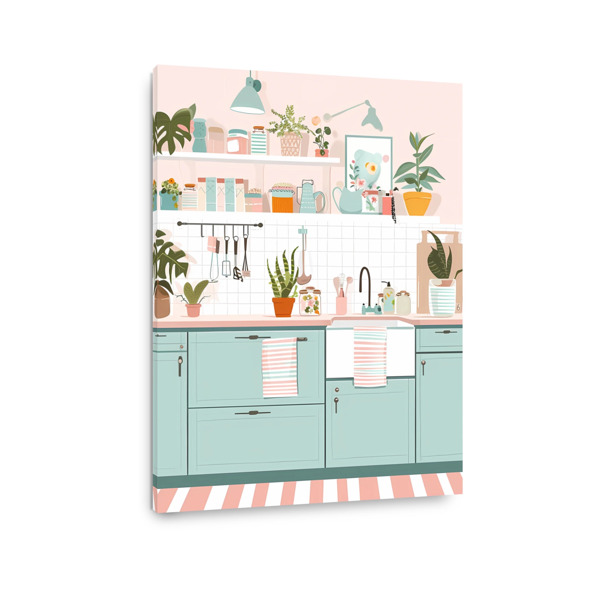 Charming Kitchen Scene with Plants
