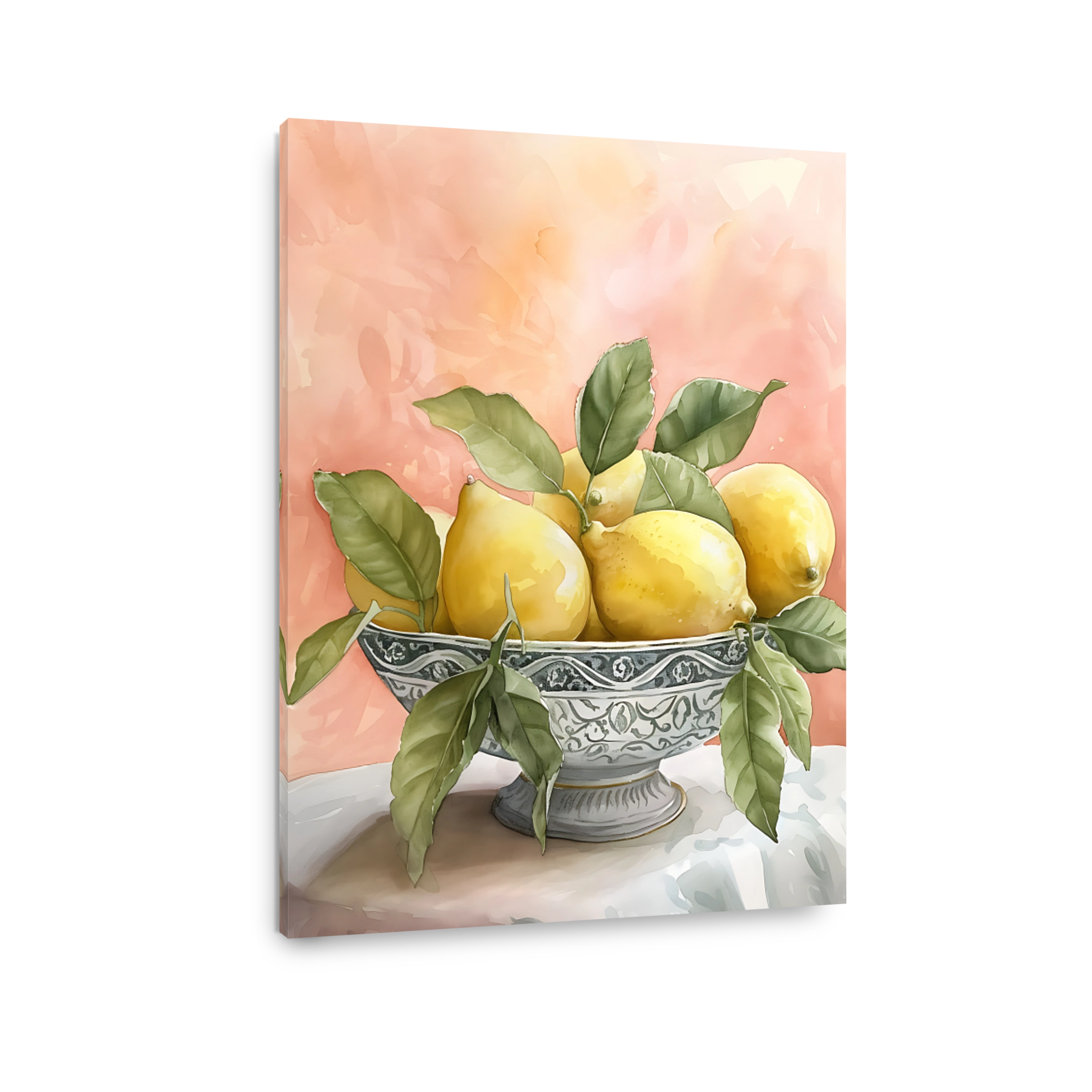 Fresh Lemons in Decorative Bowl