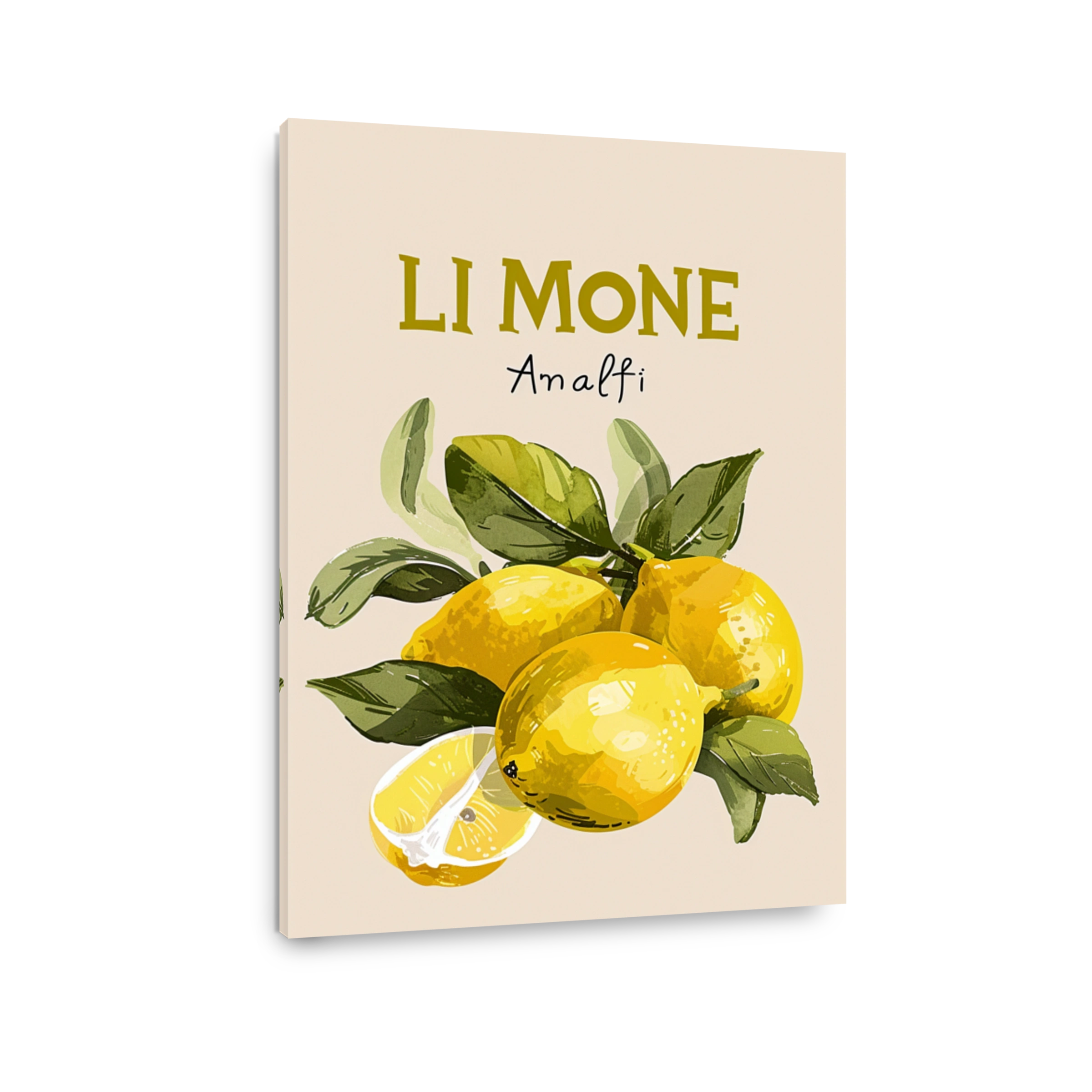Vibrant Lemons with Amalfi Text