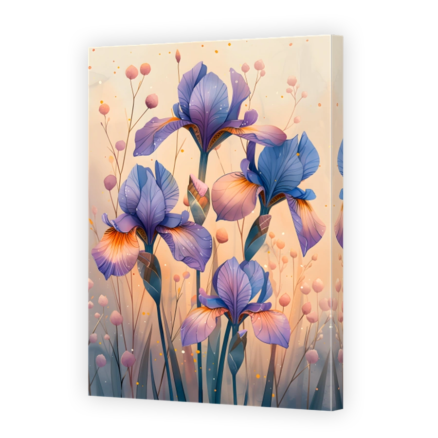 Vibrant Irises Digital Art