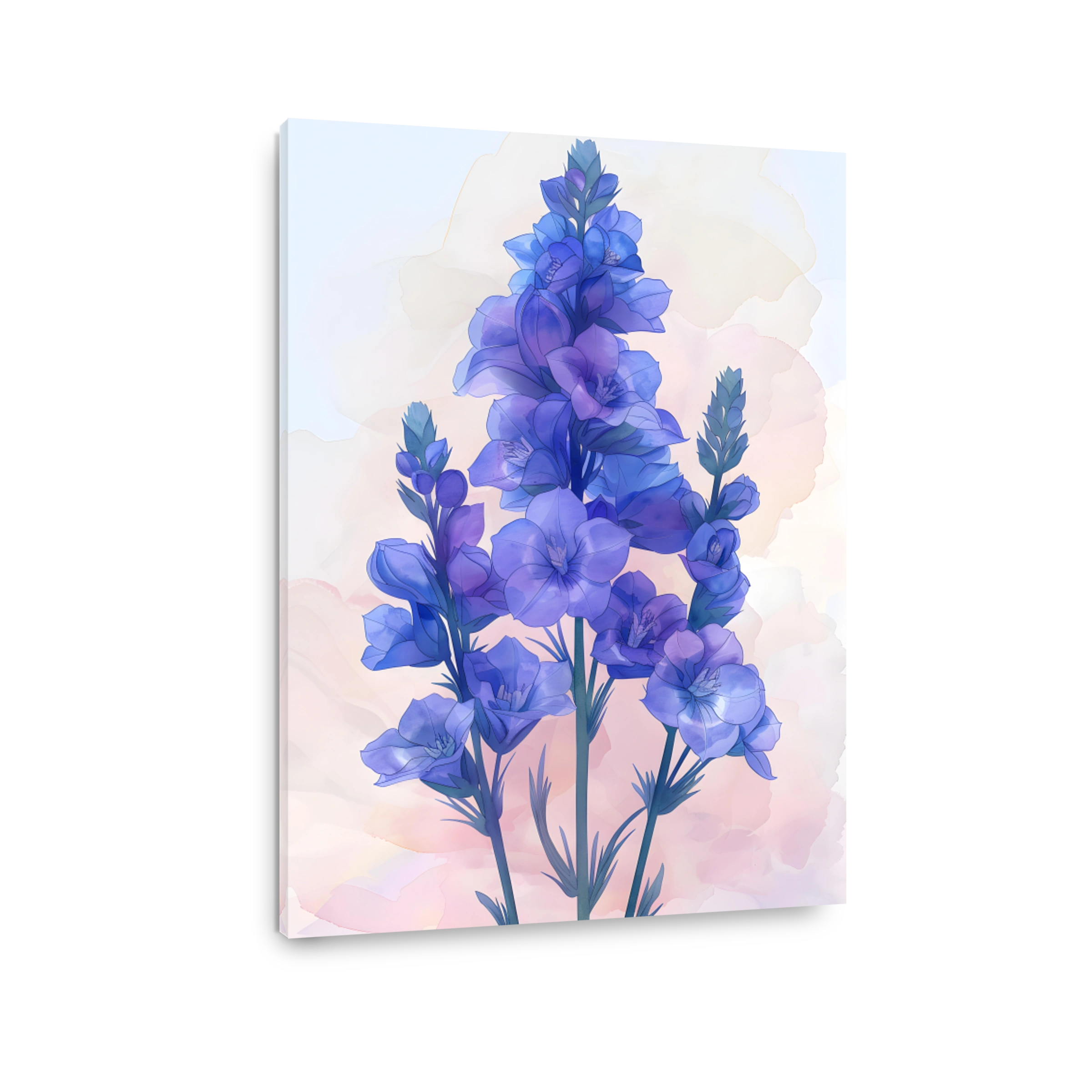 Blue Delphiniums Digital Art