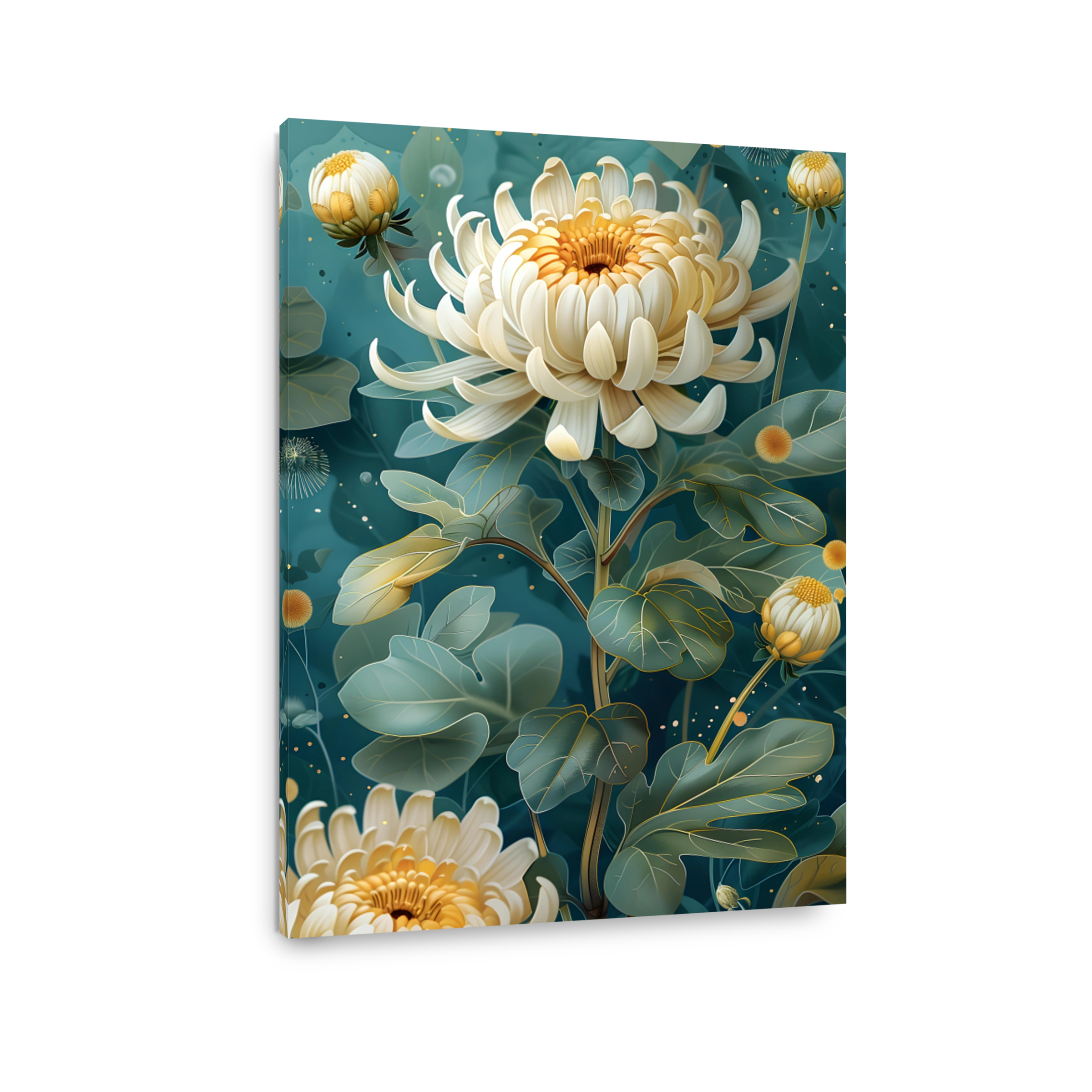 Serene Chrysanthemum Floral Art