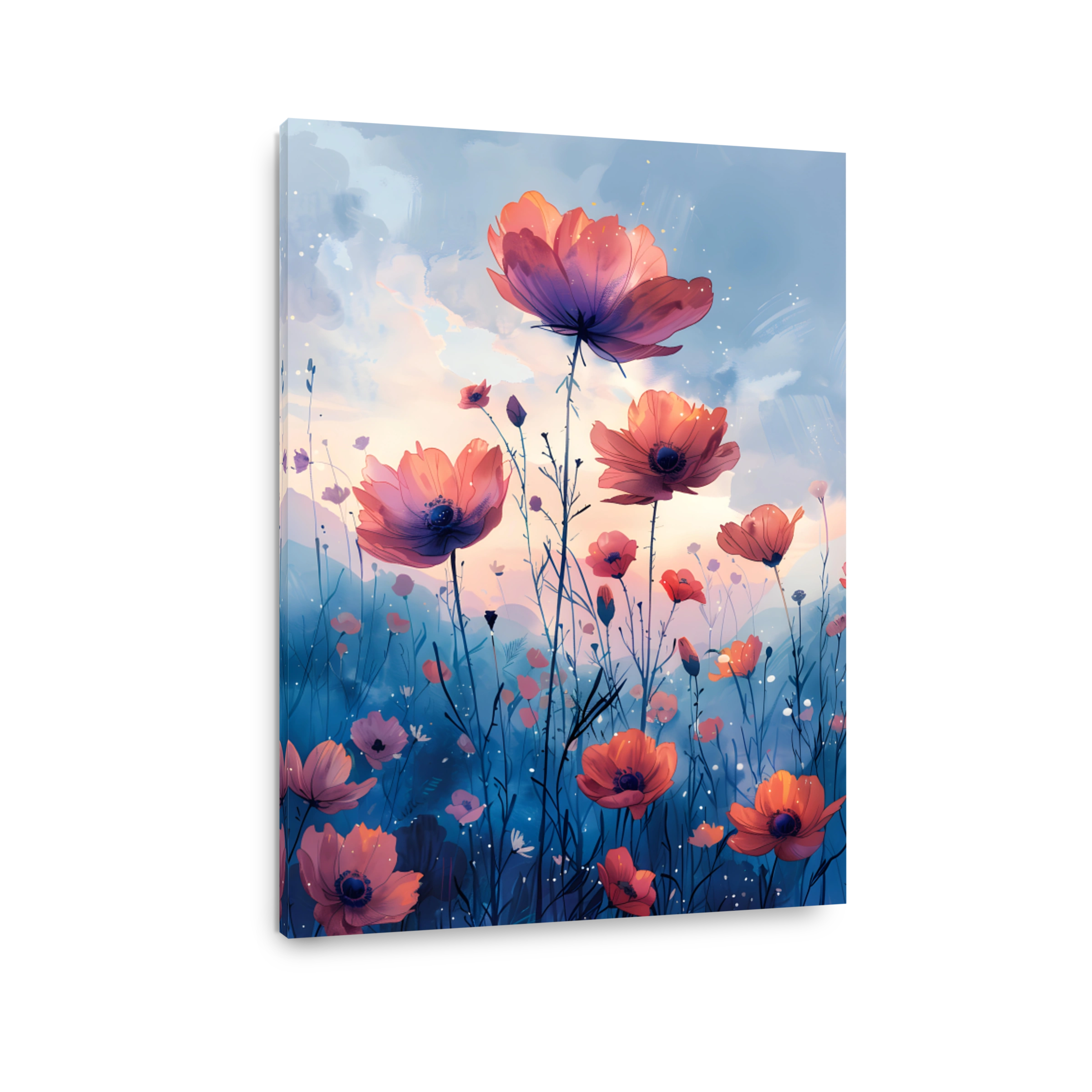 Vibrant Poppies in a Serene Field