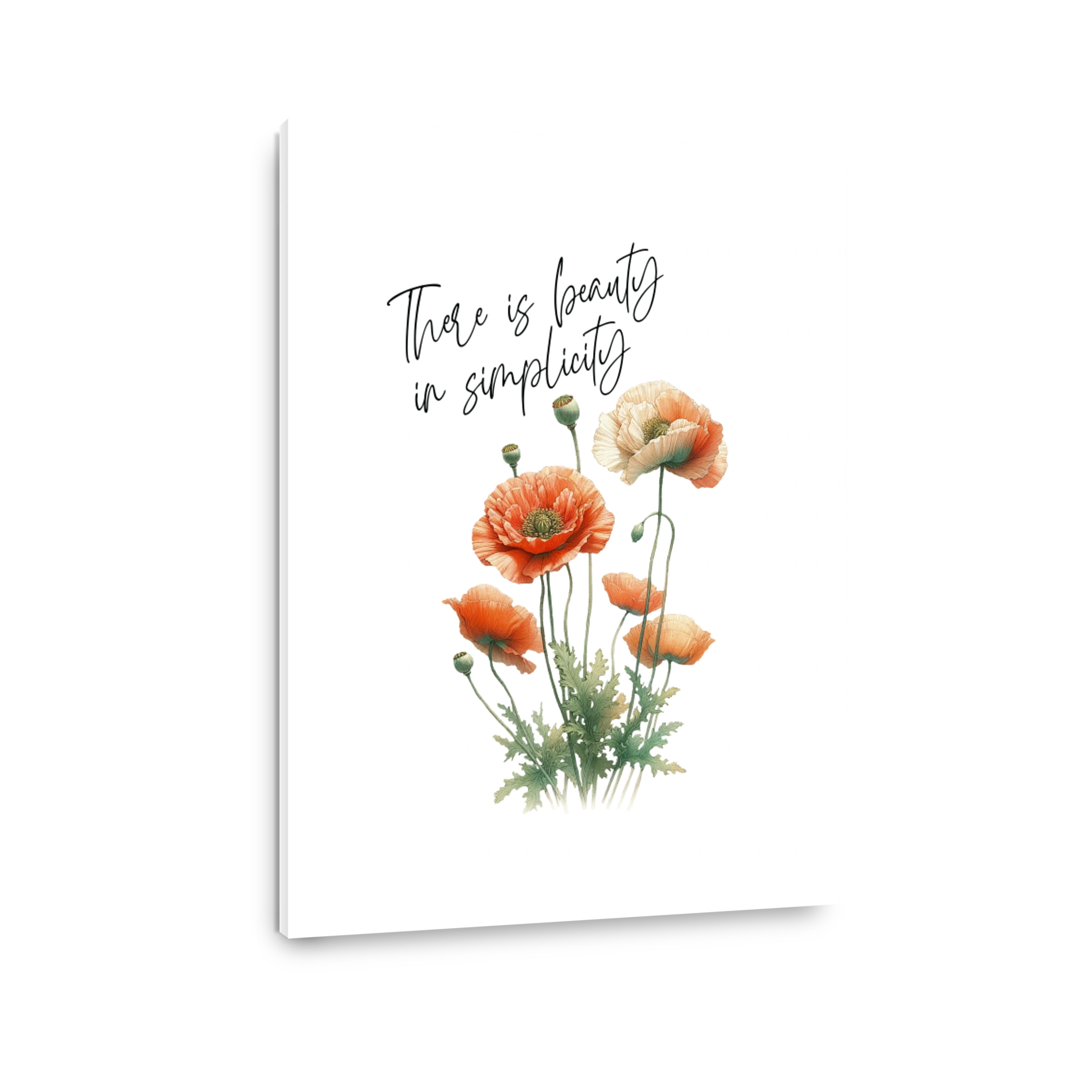 Poppies With Inspiring Quote