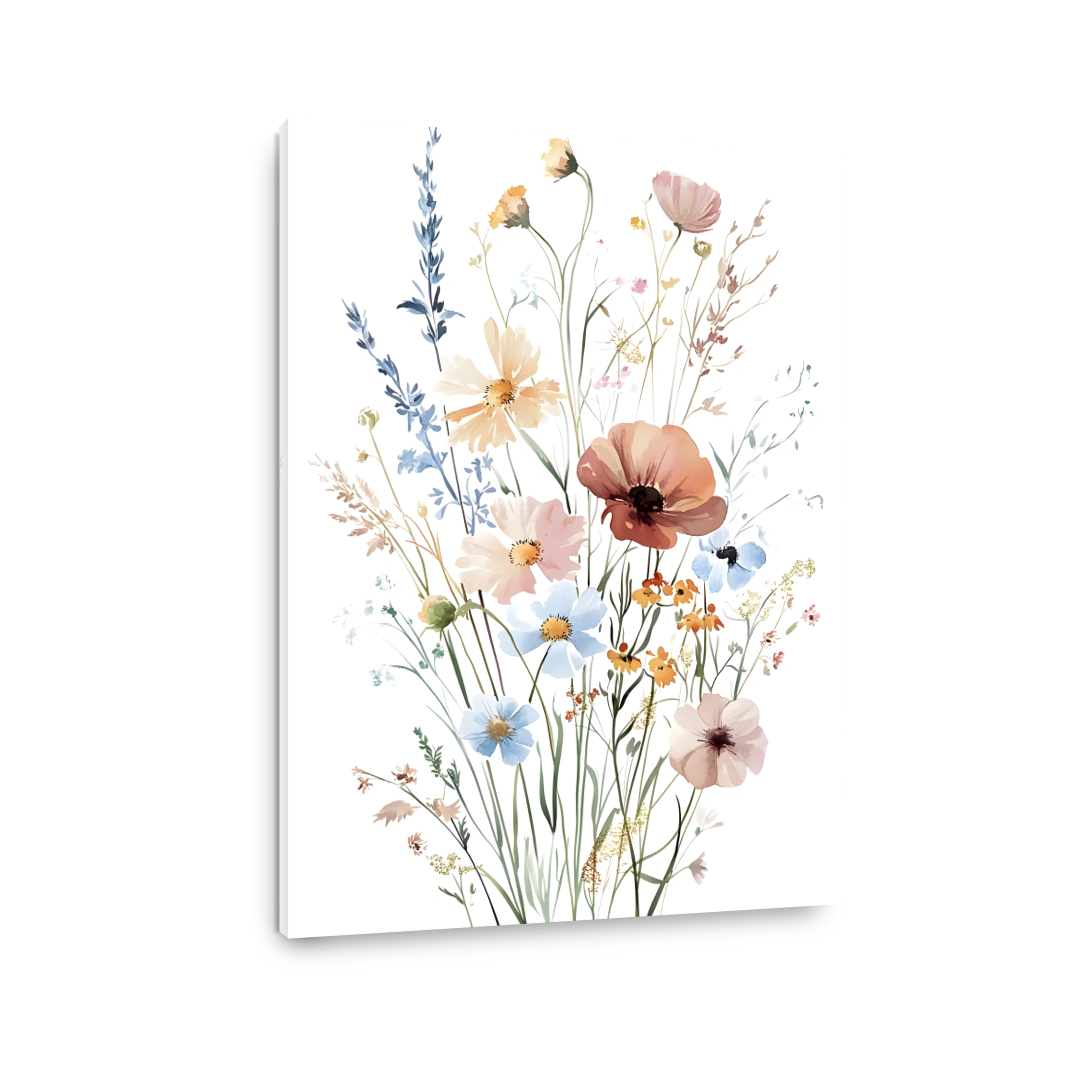 Delicate Wildflower Watercolour Artwork