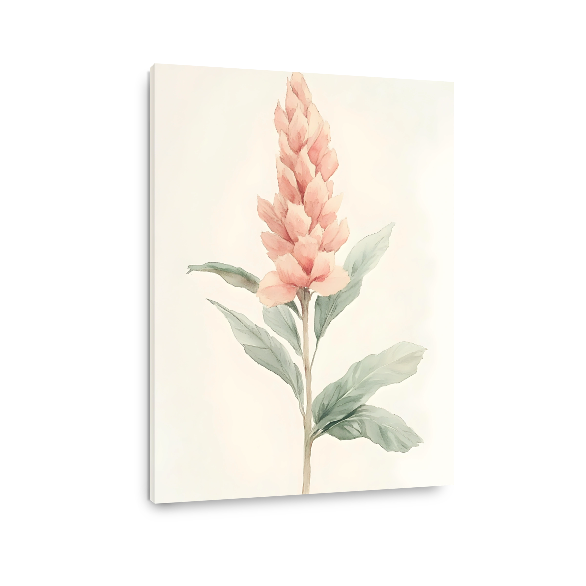 Delicate Peach Flower Watercolor
