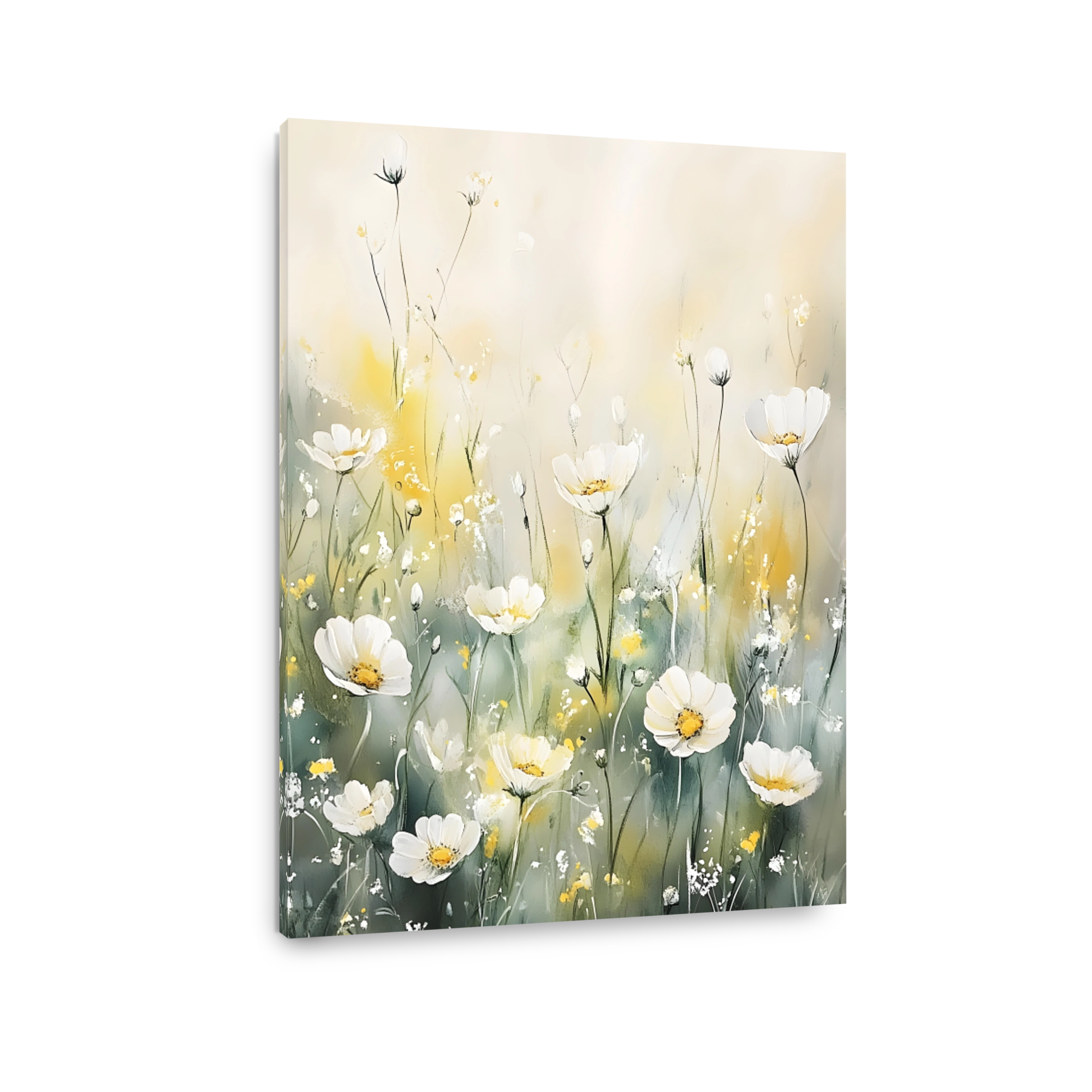Delicate White Cosmos in a Serene Field