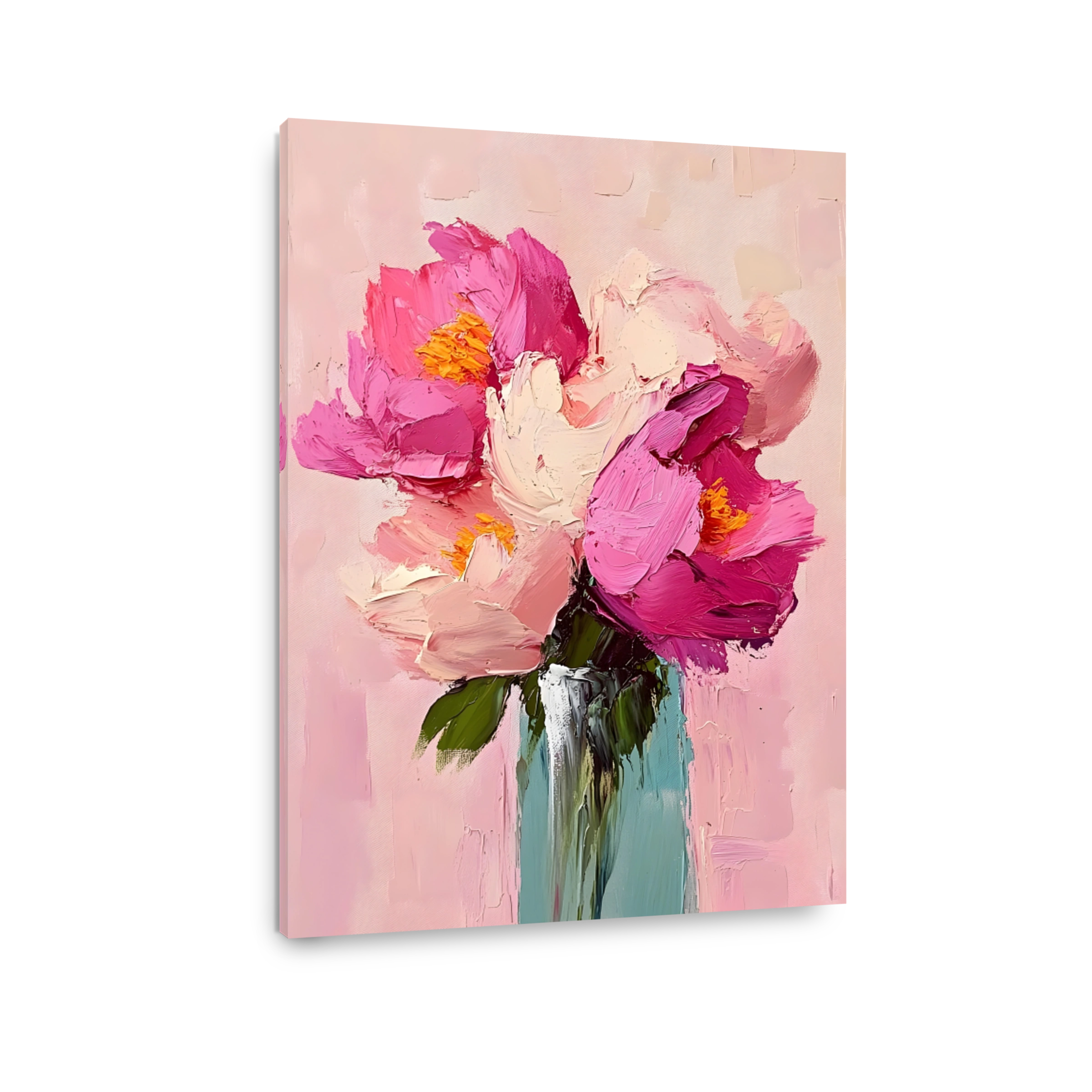 Vibrant Peonies Oil Painting