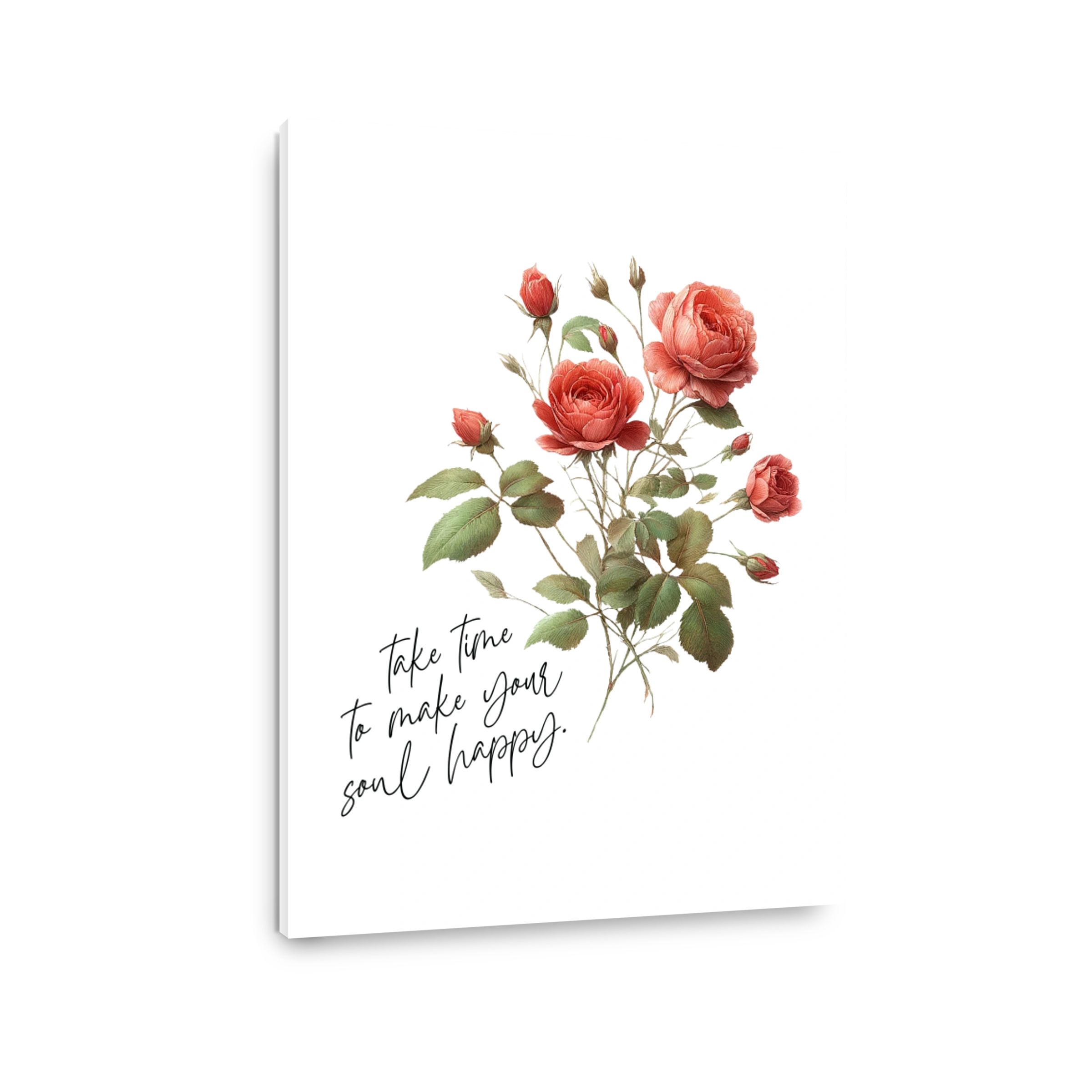 Vintage Roses with Inspiring Quote