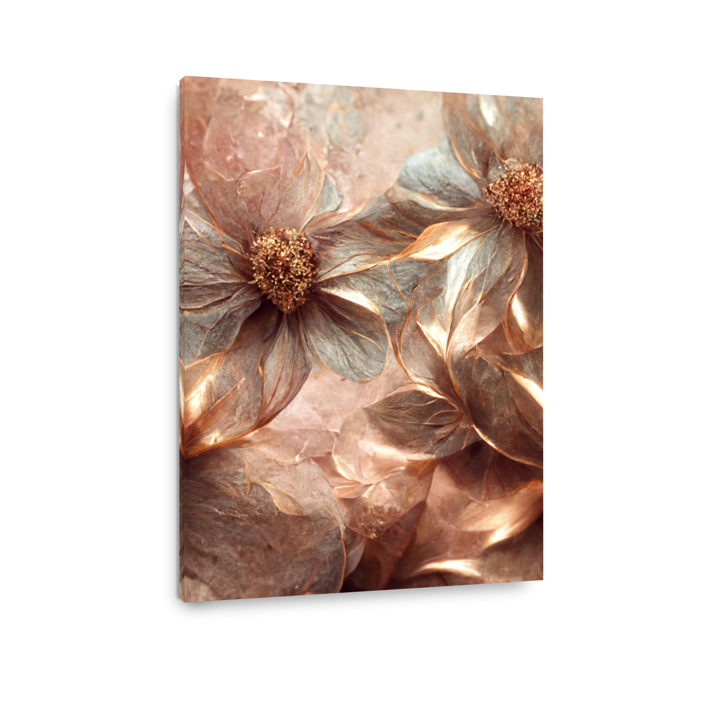 Elegant Rose Gold Floral Art