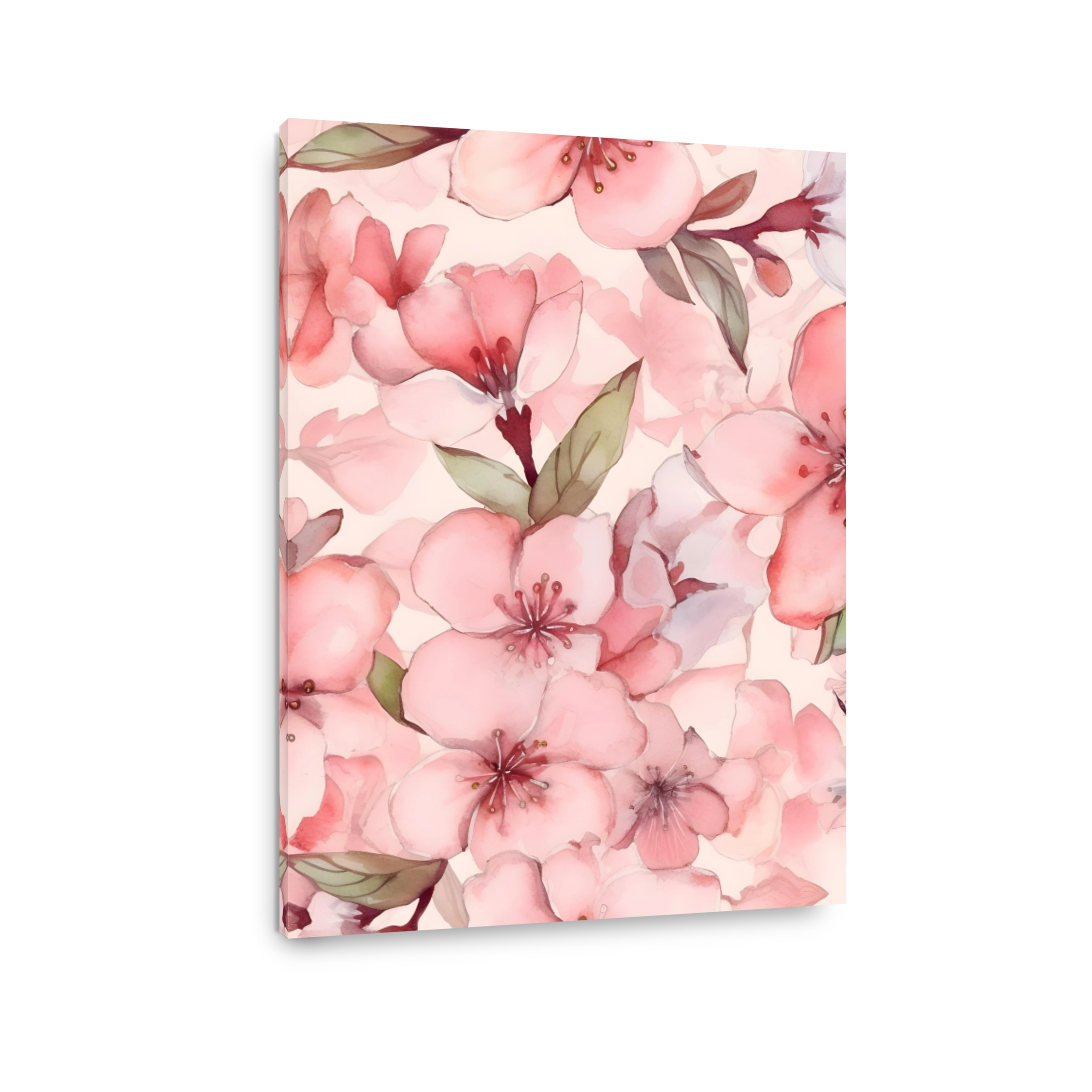 Delicate Pink Cherry Blossoms Watercolour
