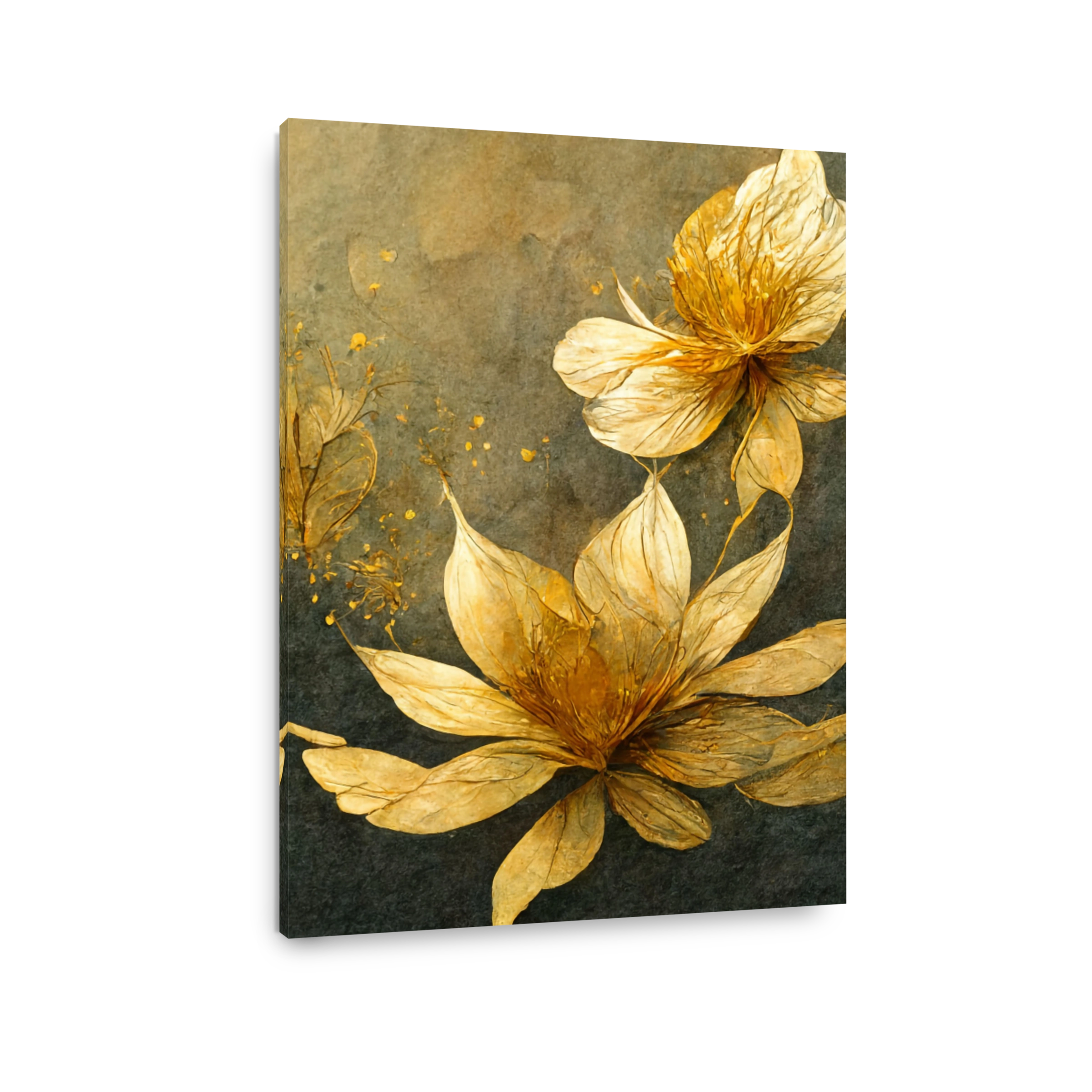 Elegant Gold Floral Art