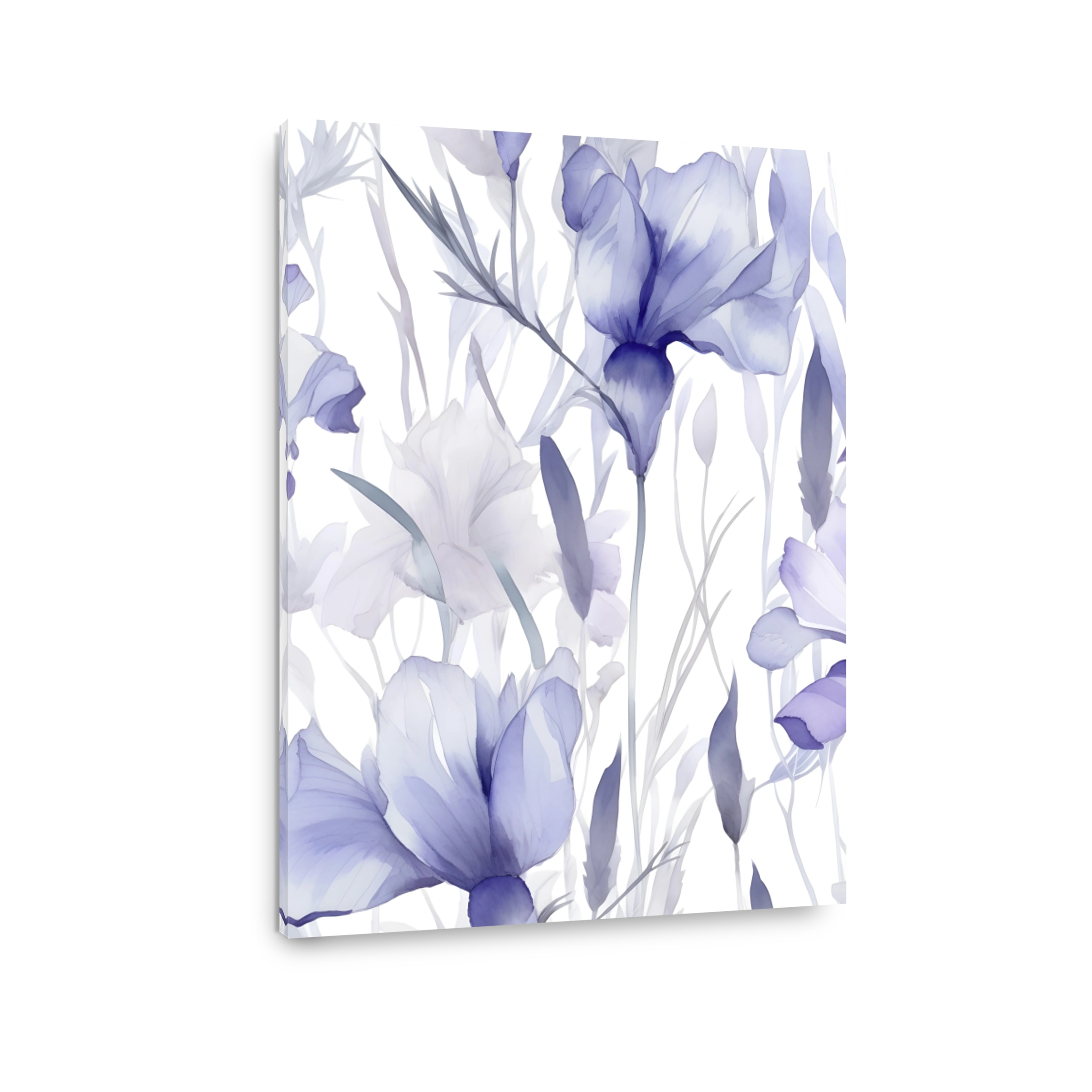 Serene Purple Floral Watercolour Art