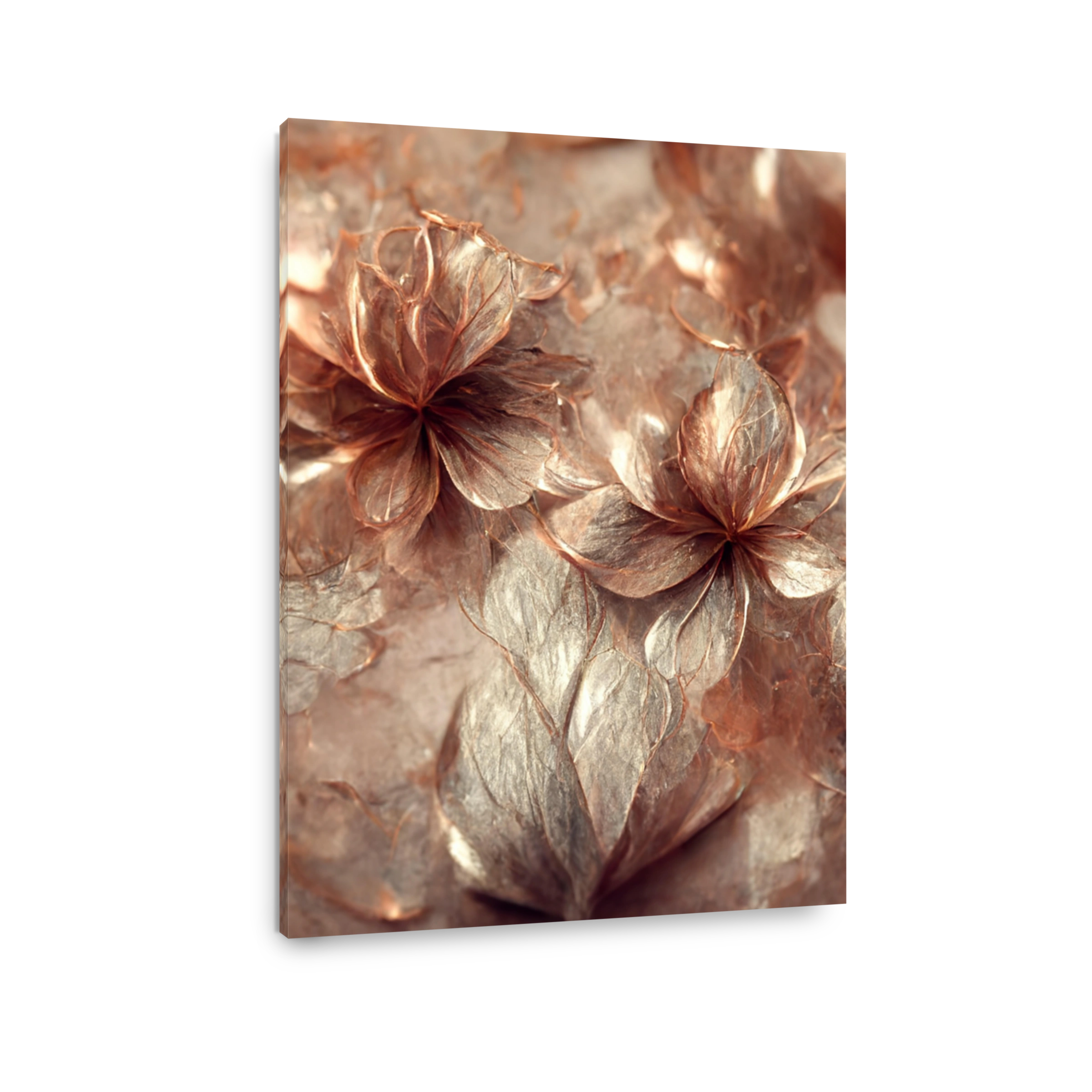 Elegant Rose Gold Floral Art