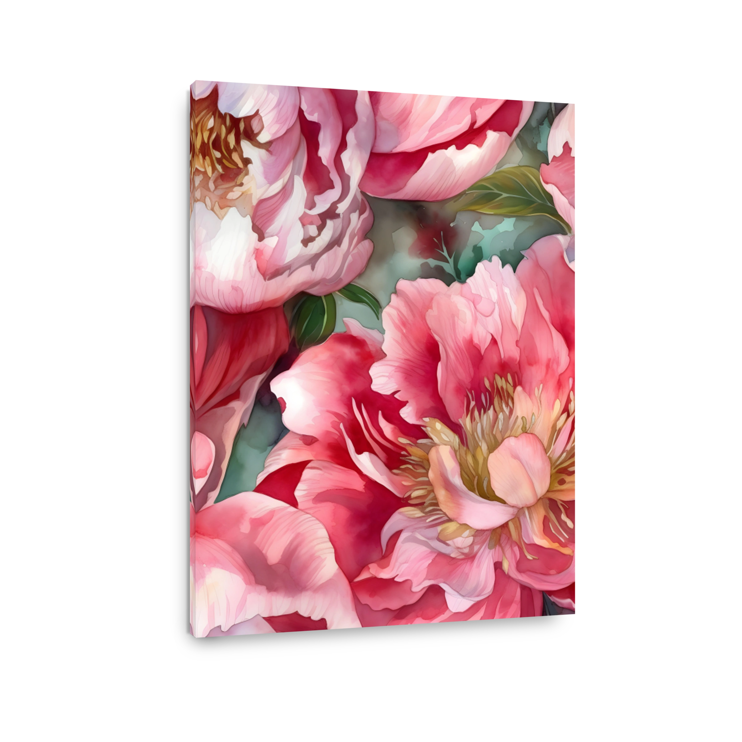 Romantic Pink Peony Watercolour Art