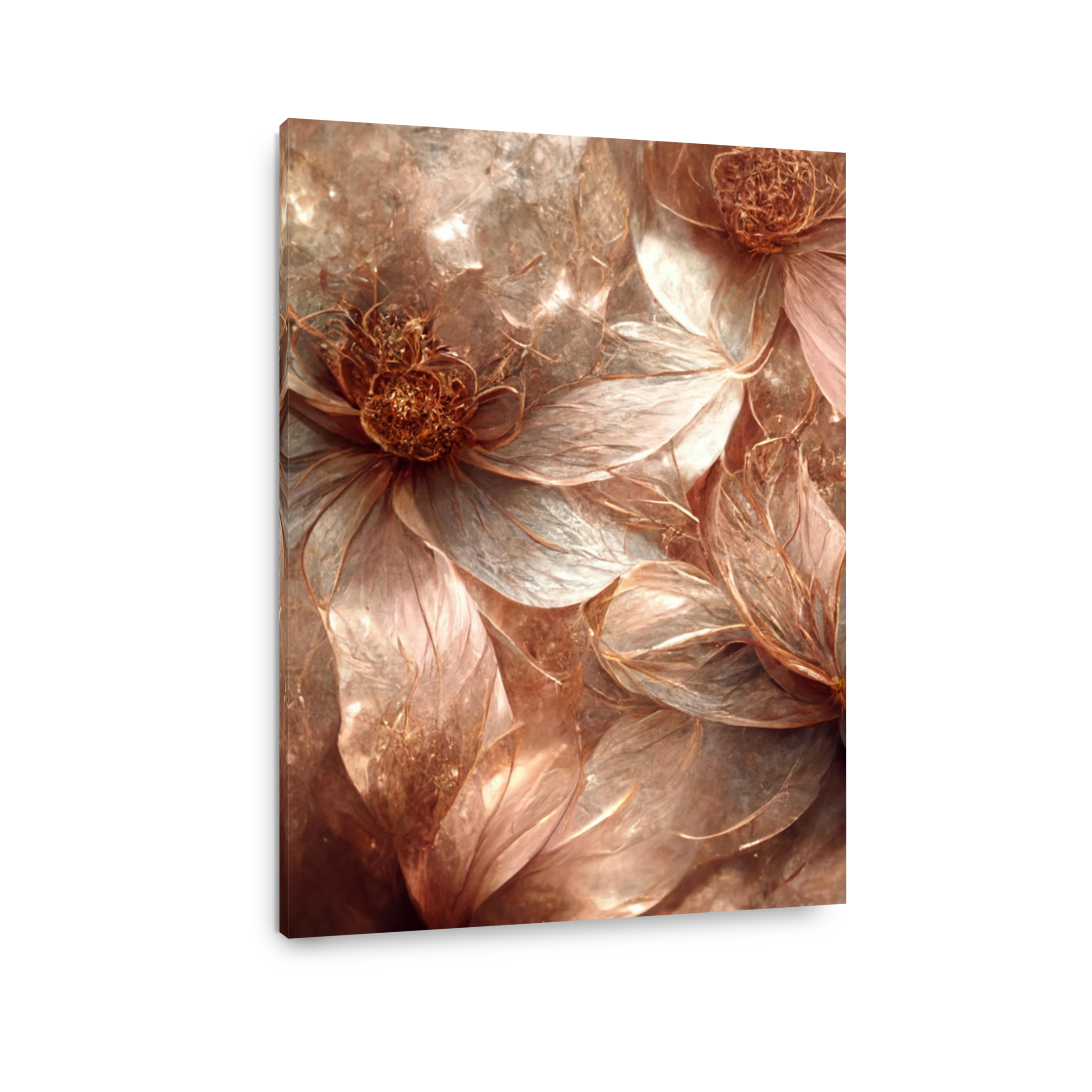 Elegant Rose Gold Floral Art
