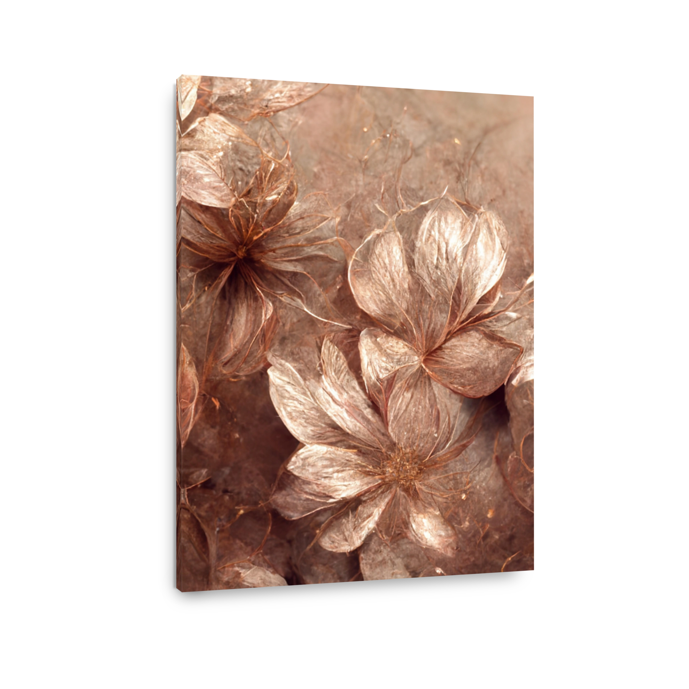 Elegant Rose Gold Floral Art