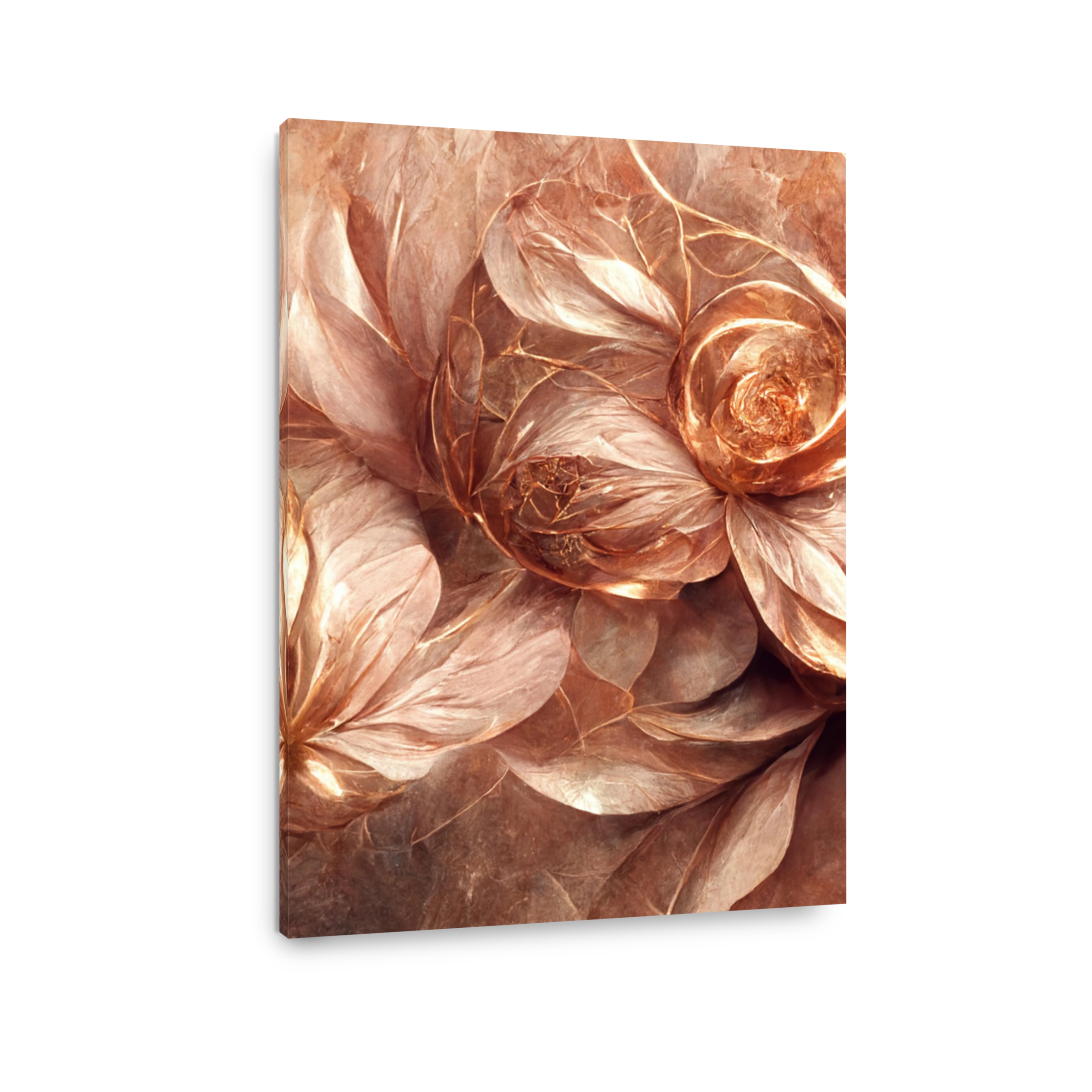 Elegant Rose Gold Floral Art
