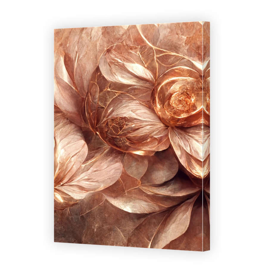 Elegant Rose Gold Floral Art