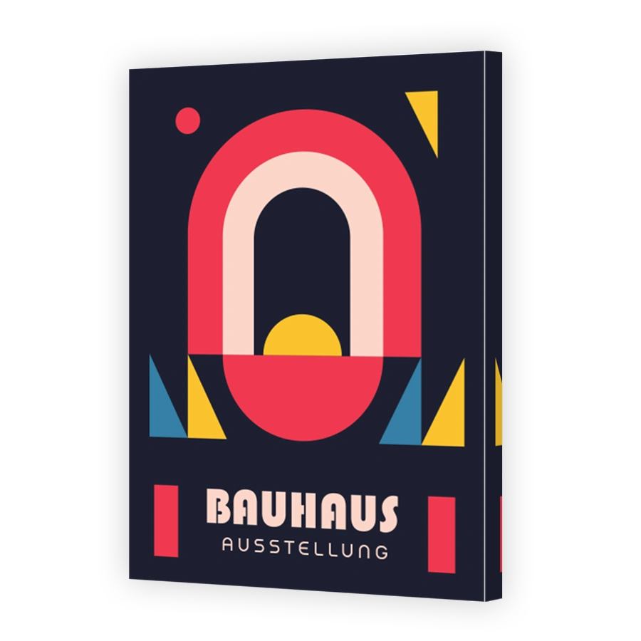 Abstract Geometric Bauhaus Exhibition Poster Art