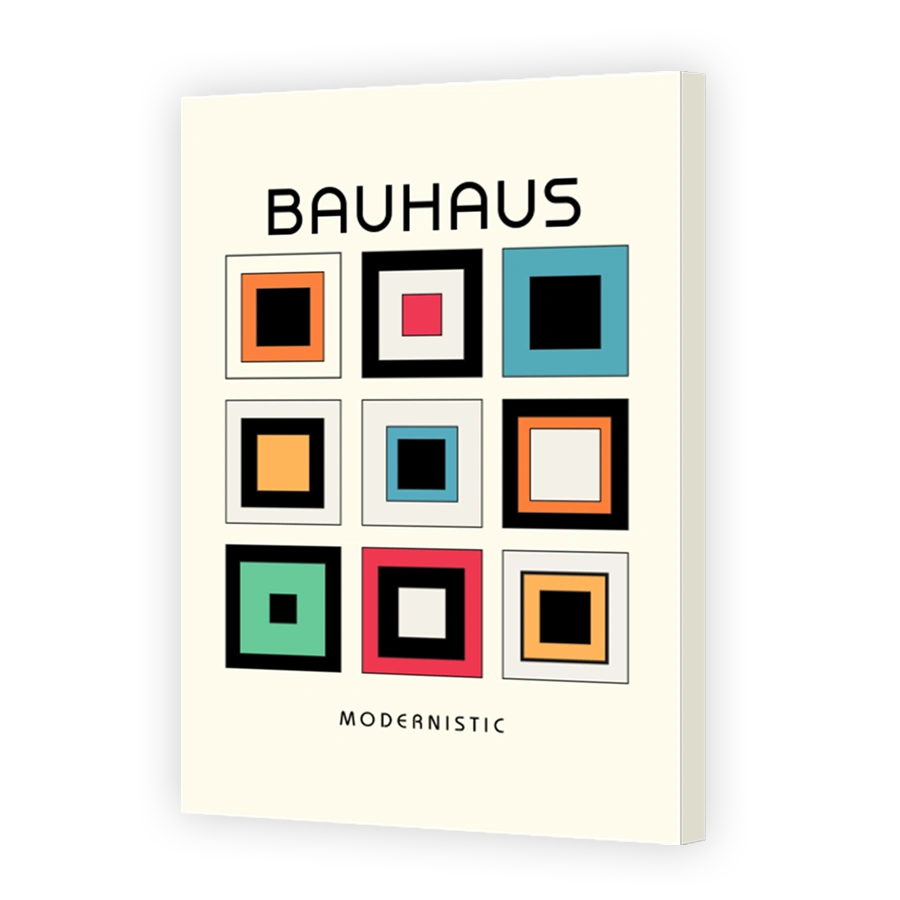 Bauhaus Abstract Geometric Art Poster
