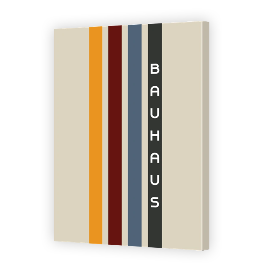 Bauhaus Stripes Typography Art