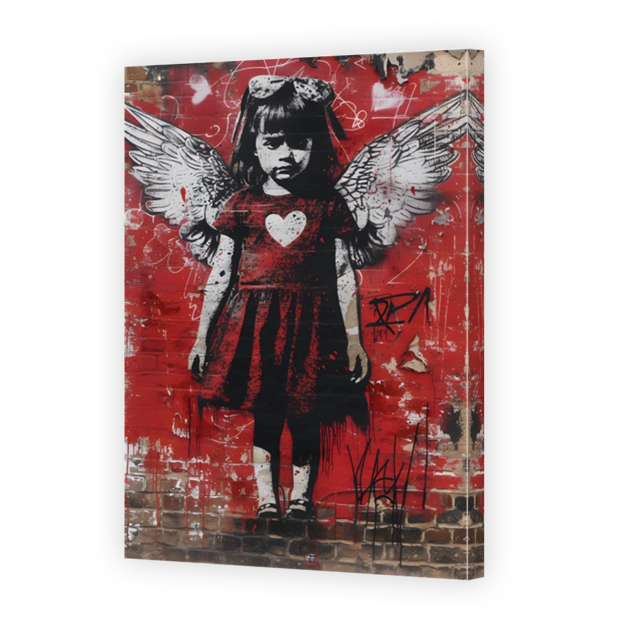 Girl with Wings Street Art
