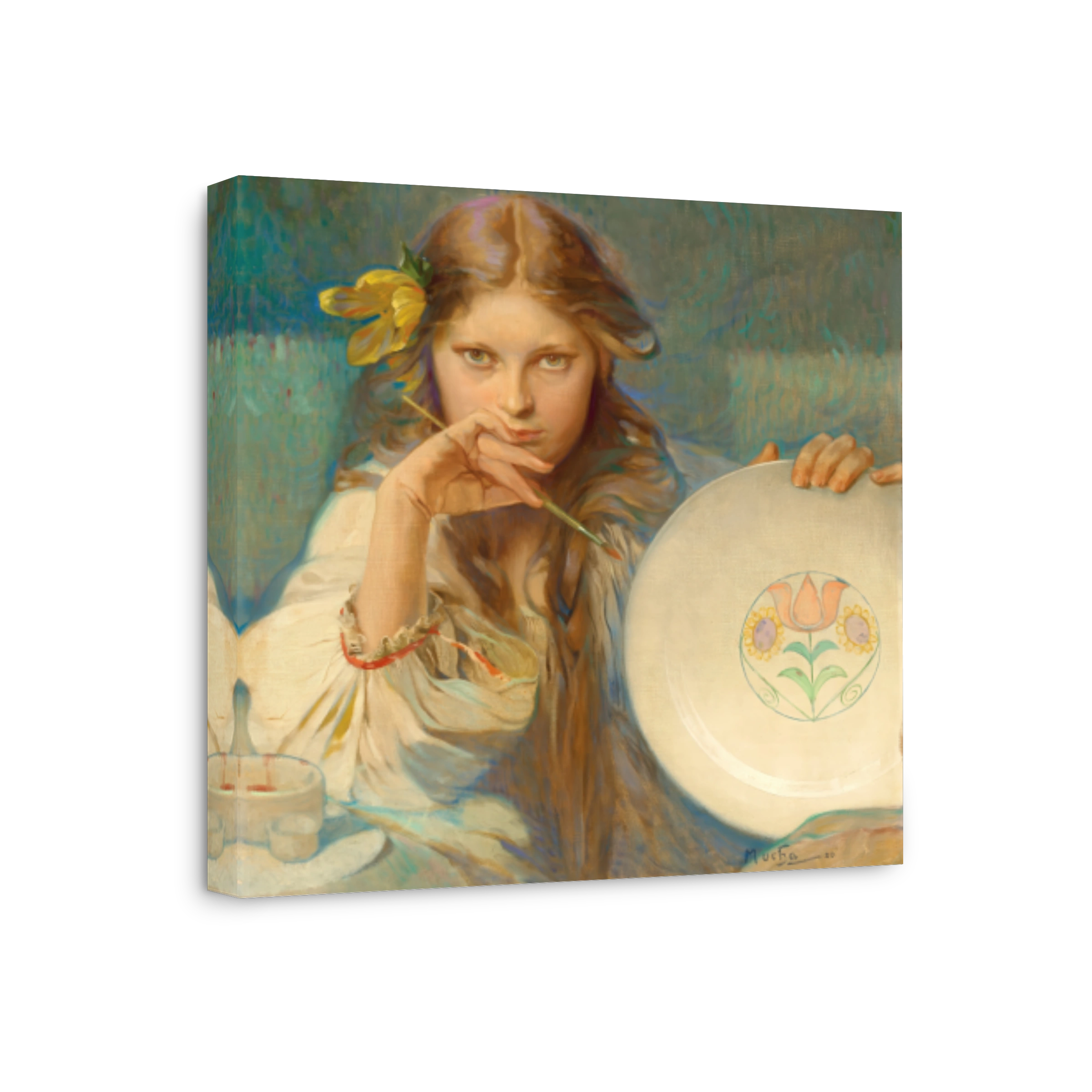 Girl With A Plate With A Folk Motif (1920)