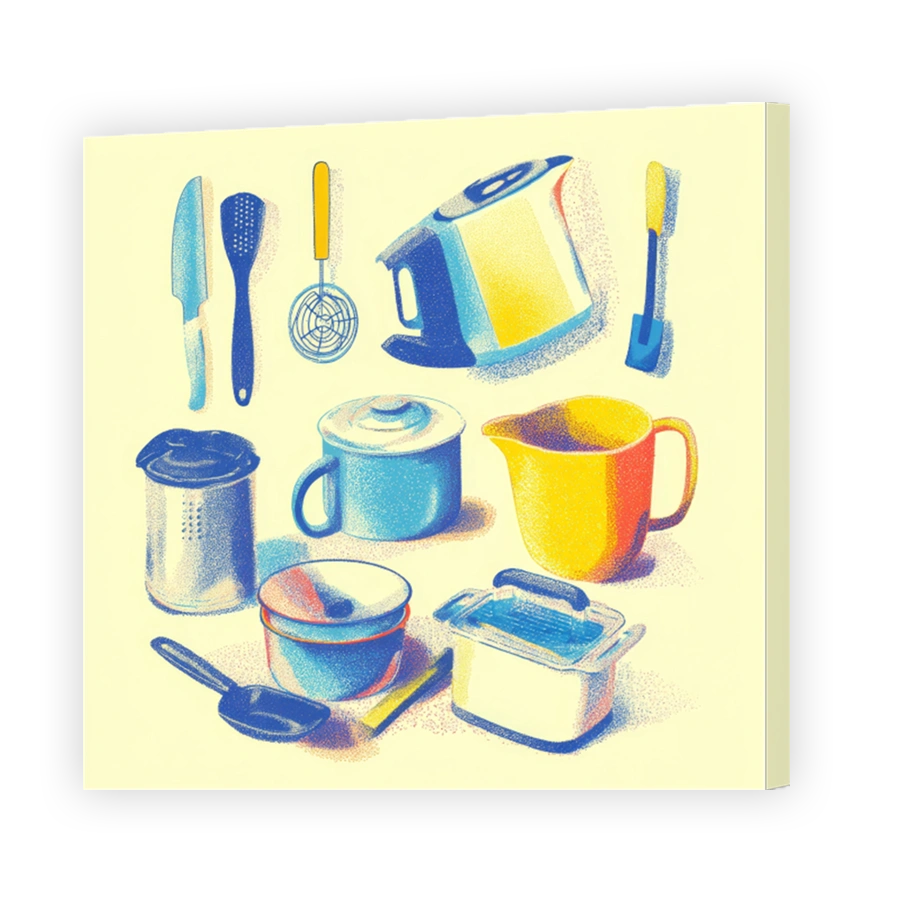 Vibrant Kitchenware Art Print