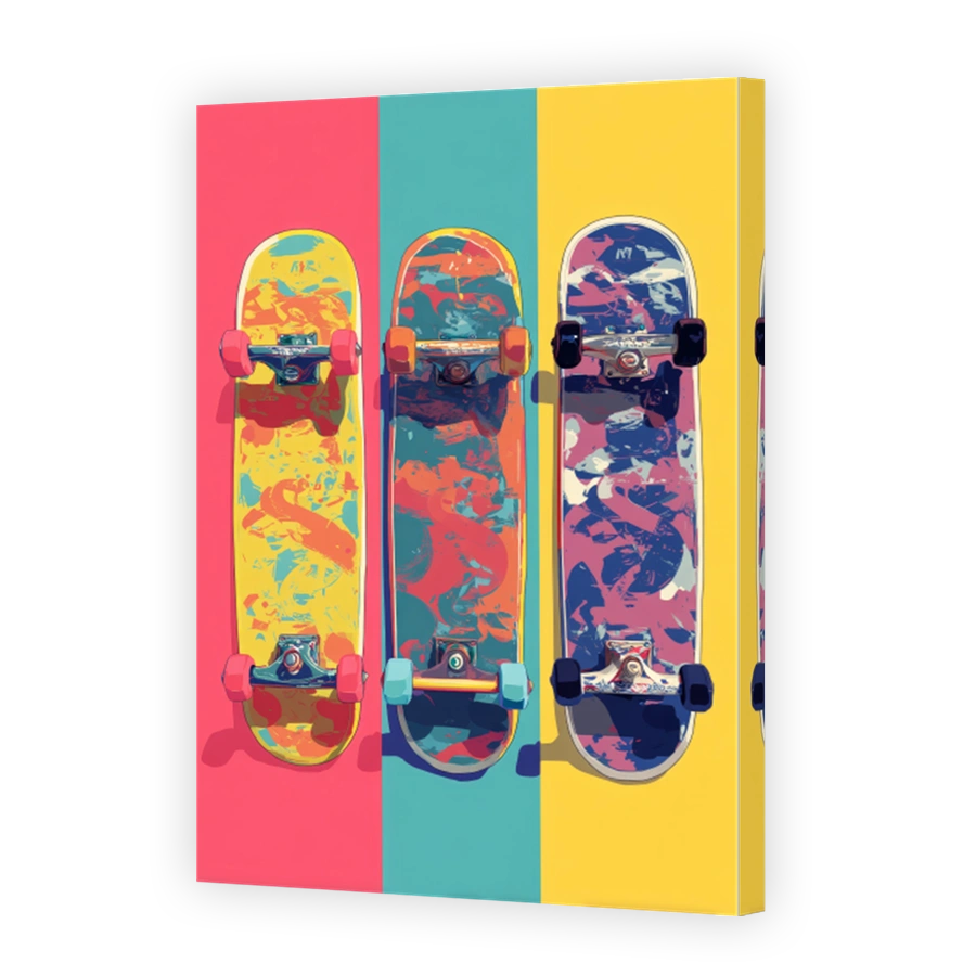 Vibrant Skateboards with Abstract Designs