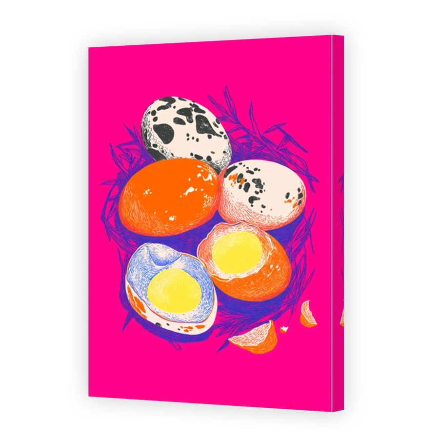 Quirky Eggs in a Nest Digital Art