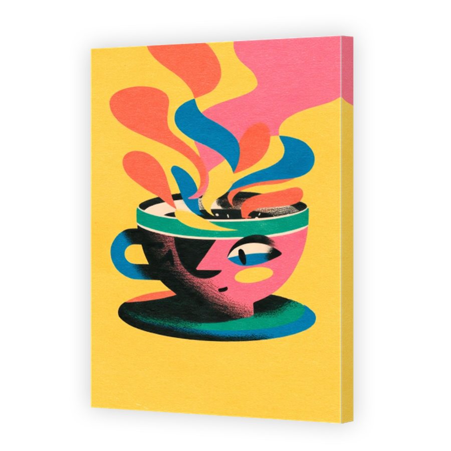 Quirky Coffee Cup Illustration