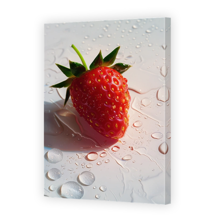 Close Up Of Pineberry Lying On A Background With Water Drops