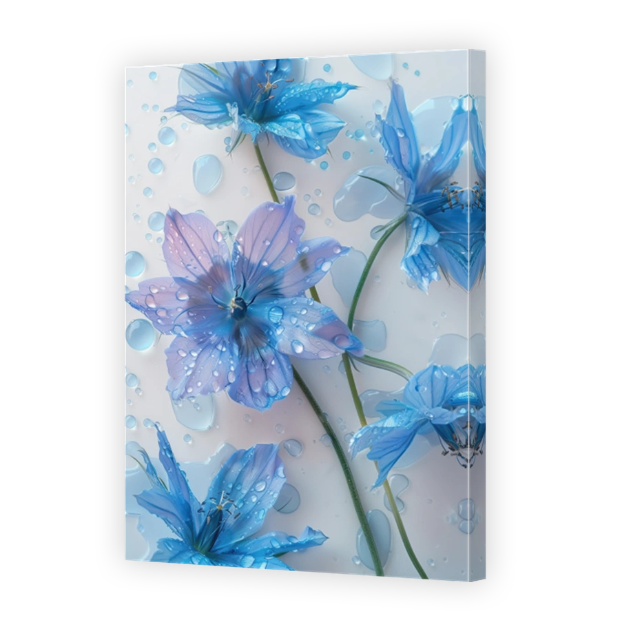 Close Up Of Chicory Lying On A Background With Water Drops 2