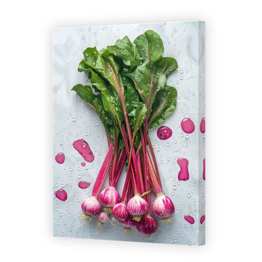 Close Up Of Chard Lying On A Background With Water Drops 4