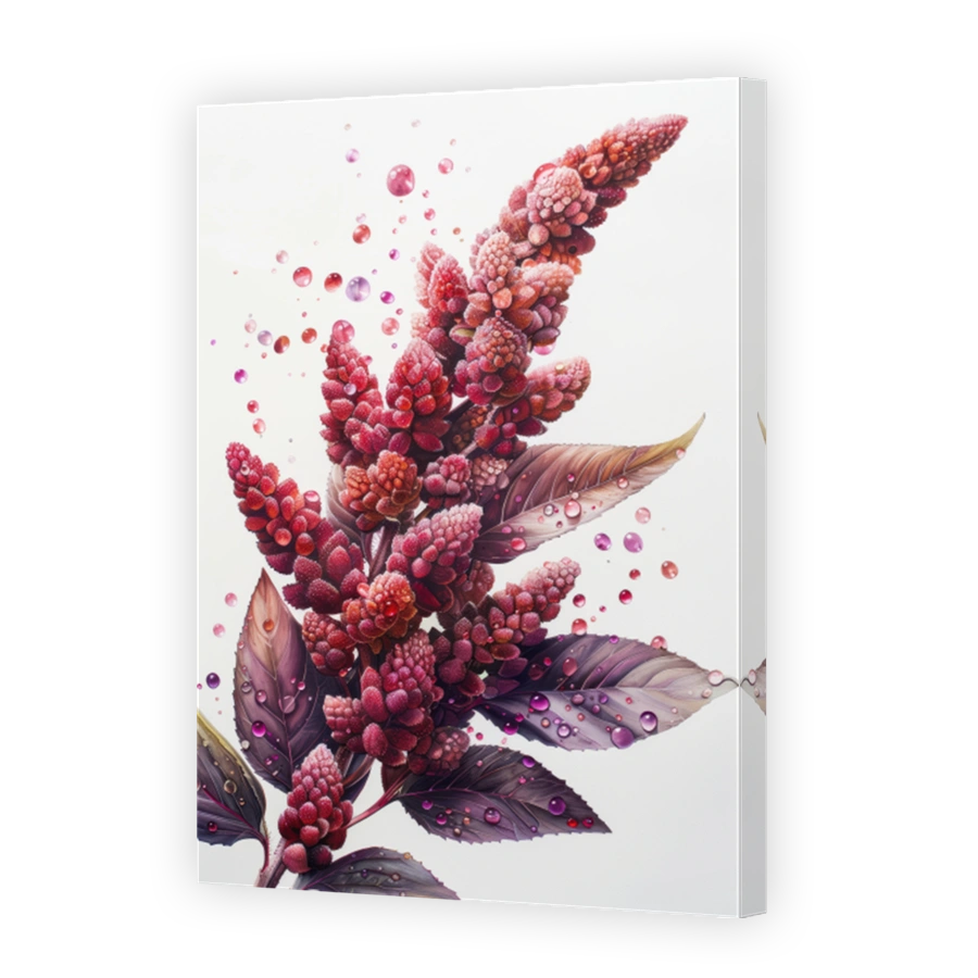 Close Up Of Amaranth Lying On A Background With Water Drops 2