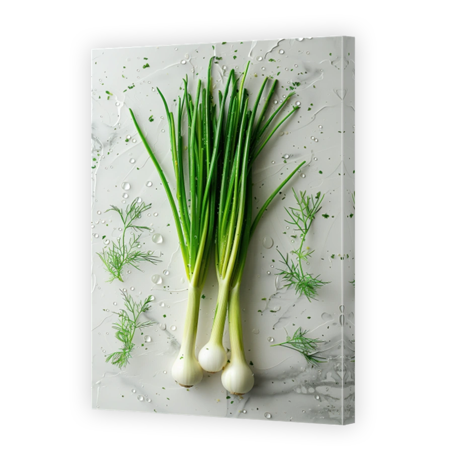 Close Up Of Fennel Lying On A Background With Water Drops 2