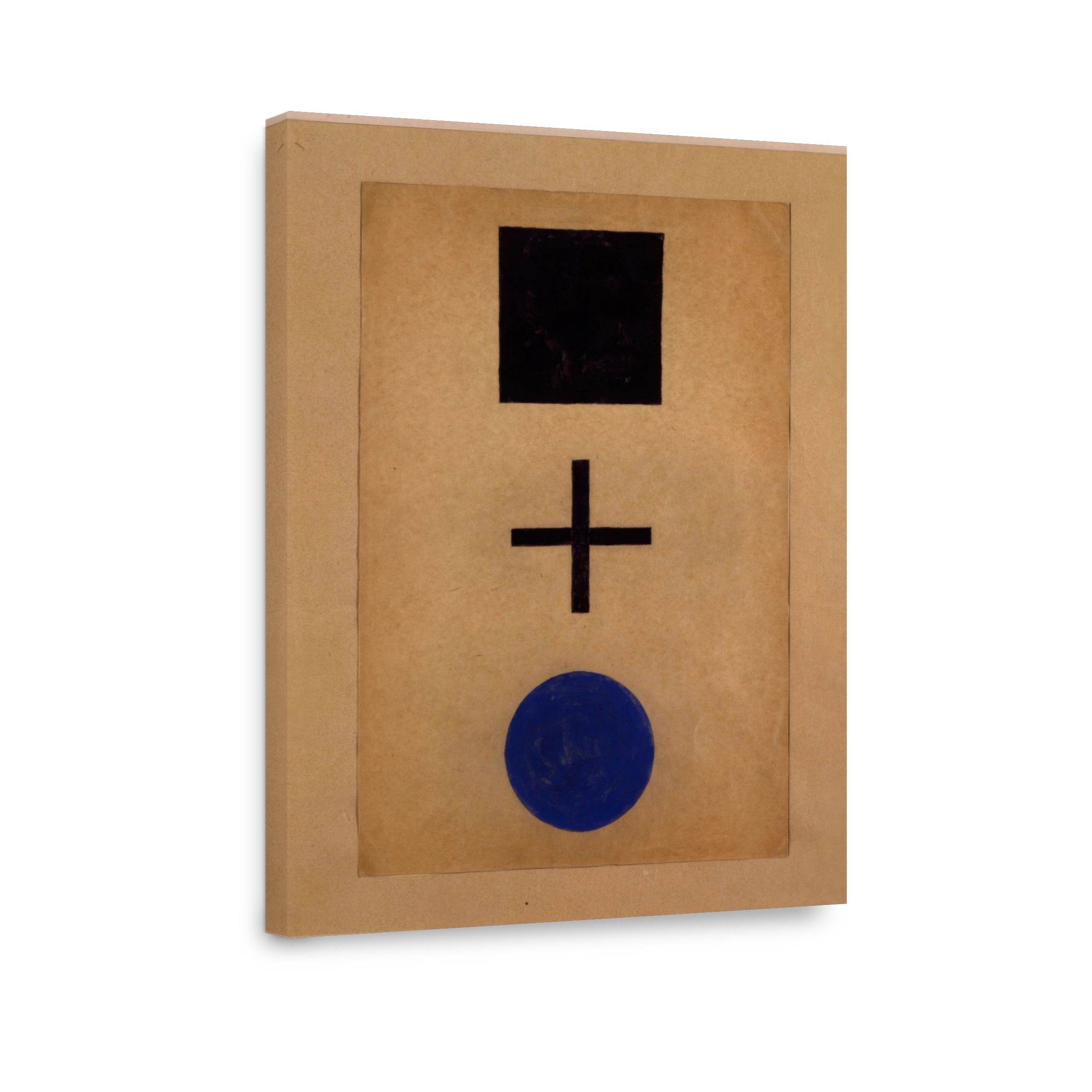 Suprematism Square Cross Circle Gouache Painting