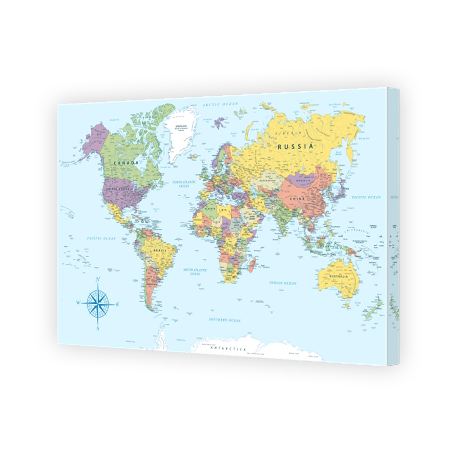 Traditional World Map Poster
