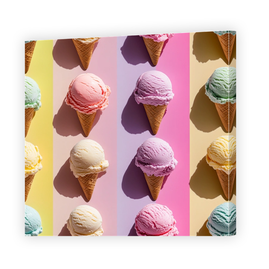 Colourful Ice Cream Cones