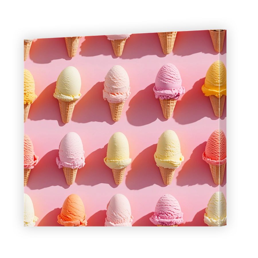 Colourful Ice Cream Cones Pattern