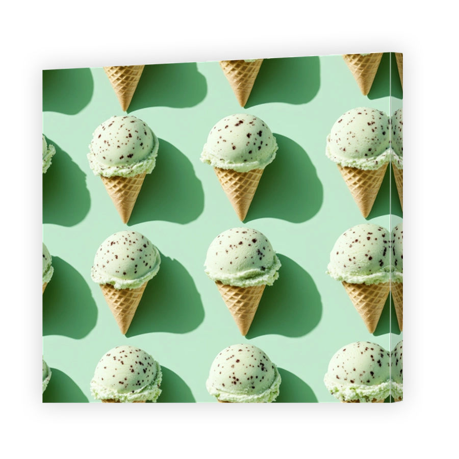Refreshing Mint Chocolate Chip Ice Cream Cones