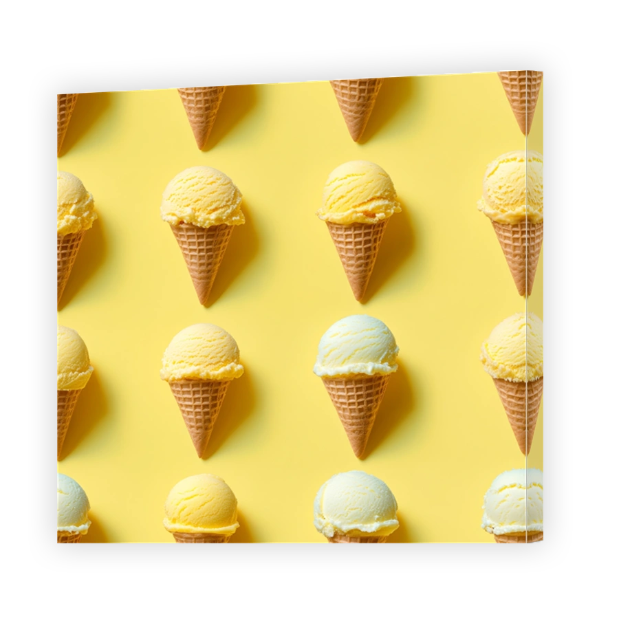 Colourful Ice Cream Cones Pattern