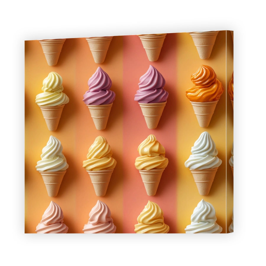 Colourful Ice Cream Cones Galore