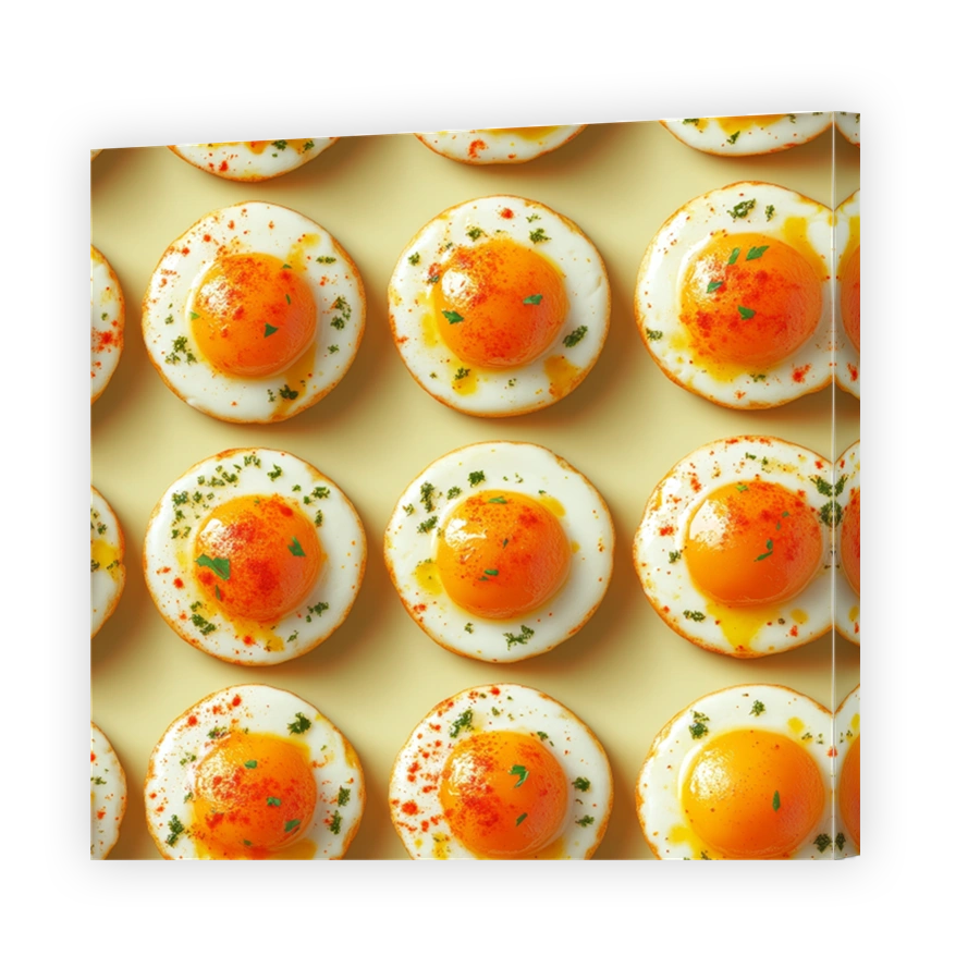 Colourful Fried Eggs Display