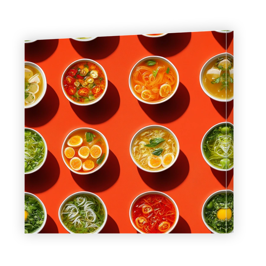 Colourful Bowls of Soup