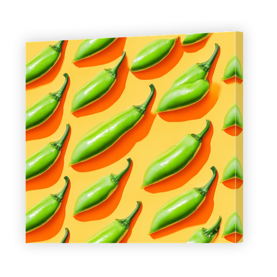 Vibrant Green Chillies Pattern
