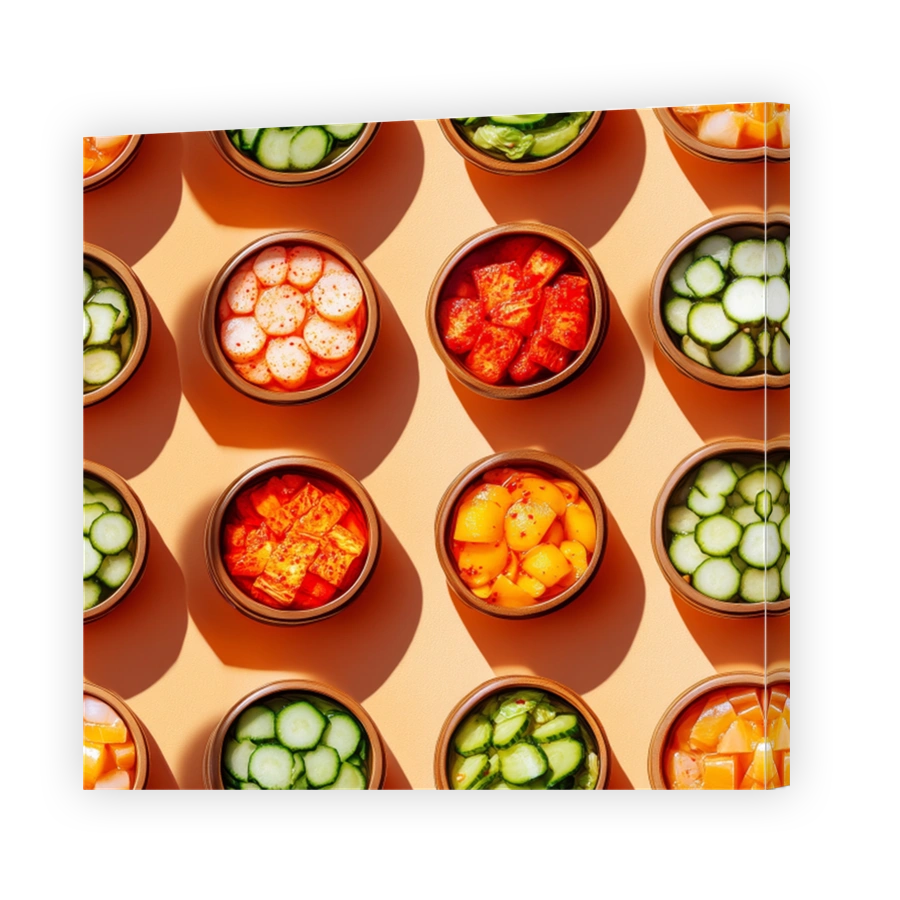 Vibrant Assortment of Kimchi