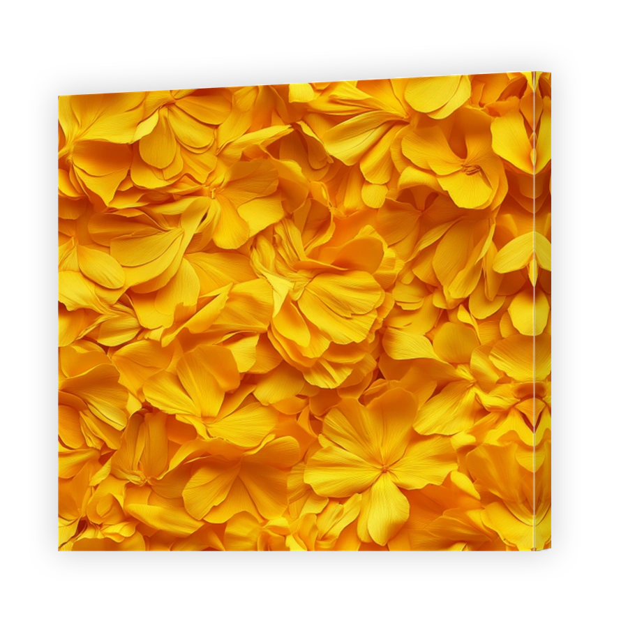 Vibrant Yellow Flower Petal Art